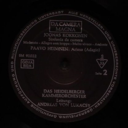 Da Camera Magna SM 91022 - Musik Fur Streicher/ Sinfonia Da Came - Image 4