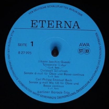 Eterna 8 27 995 - Werke von Quanz, Schaffrath, C. Ph. E. Bach, M - Image 3
