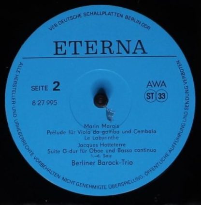 Eterna 8 27 995 - Werke von Quanz, Schaffrath, C. Ph. E. Bach, M - Image 4