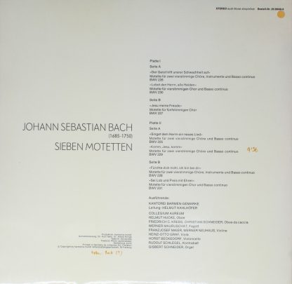 BASF/Harmonia Mundi 29 29046-8 - Sieben Motetten - Image 2