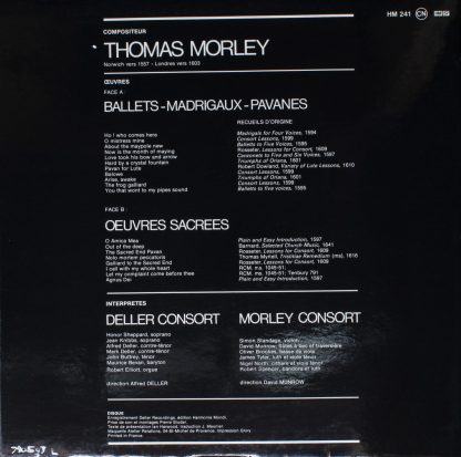 harmonia mundi France HM 241 - Thomas Morley - Image 2