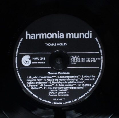 harmonia mundi France HM 241 - Thomas Morley - Image 3