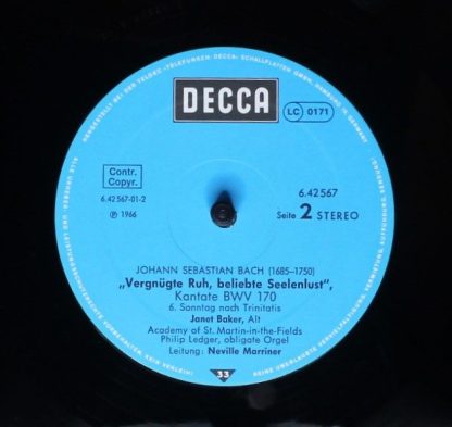 DECCA 6.42567 AH - Janet Baker Singt Bach - Image 4