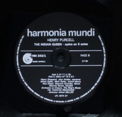 Harmonia Mundi HM 243 - The Indian Queen (Opéra En 5 Actes) / Le - Image 7