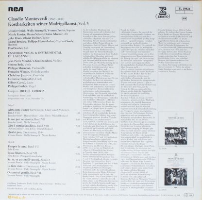Erato ZL 30622 - Kostbarkeiten Seiner Madrigalkunst Vol. III - Image 2