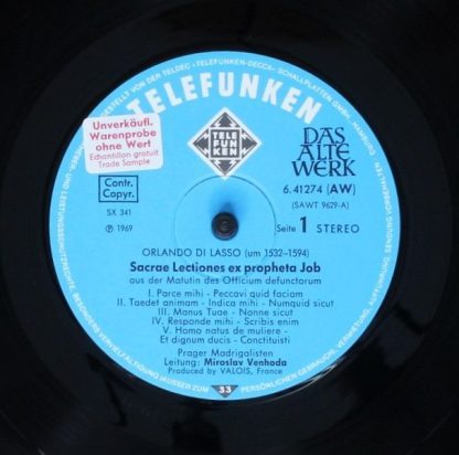 Telefunken SAWT 9629-A - Sacrae Lectiones Ex Propheta Job - Image 5