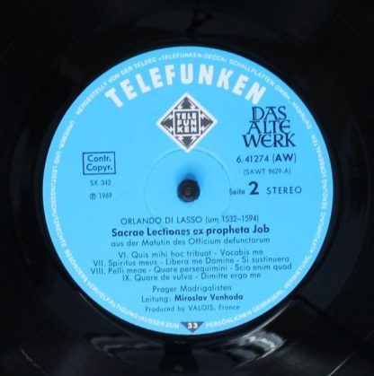 Telefunken SAWT 9629-A - Sacrae Lectiones Ex Propheta Job - Image 6
