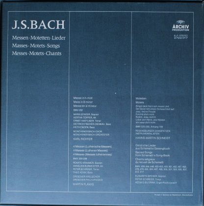 Archiv Produktion 2722 017 - Messen, Motetten, Lieder - Masses, - Image 2