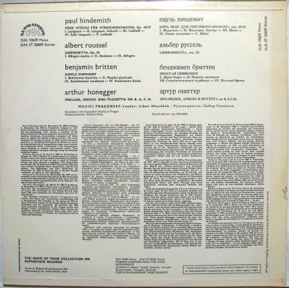 Supraphon SUA ST 50609 - Music For Chamber Orchestra - Image 2