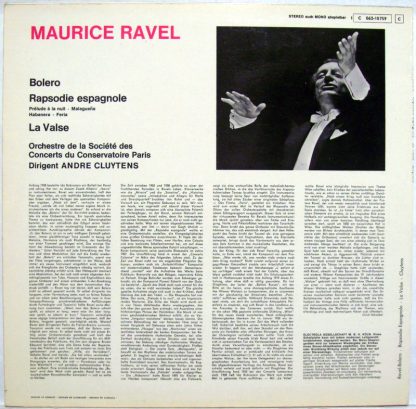 EMI 1C 063-10759 - CLUYTENS Ravel BOLERO Valse PARIS - Image 2
