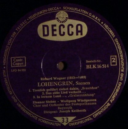 DECCA BLK 16 514 - Szenen Aus Lohengrin - Image 3