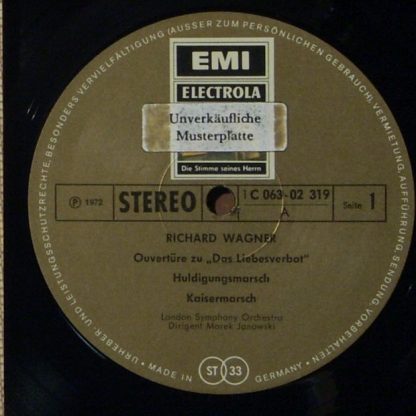 EMI 1 C 063-02319 - Ouvertüren Zu "Das Liebesverbot" Und "Die Fe - Image 3