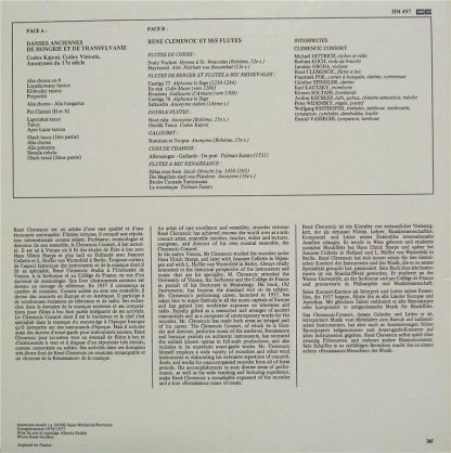 Deutsche Harmonia Mundi HM 497 - Clemencic Consort - Image 2