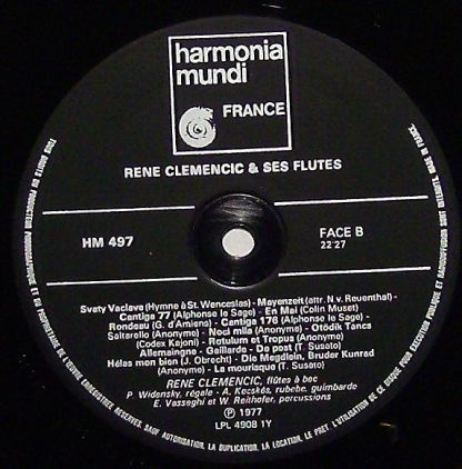 Deutsche Harmonia Mundi HM 497 - Clemencic Consort - Image 3