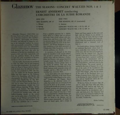 London Records CS 6509 - The Seasons • Concert Waltzes Nos. 1 & - Image 2