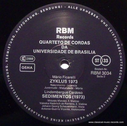 RBM Records RBM 3034 - Streichquartette Brasilianischer Komponis - Image 3