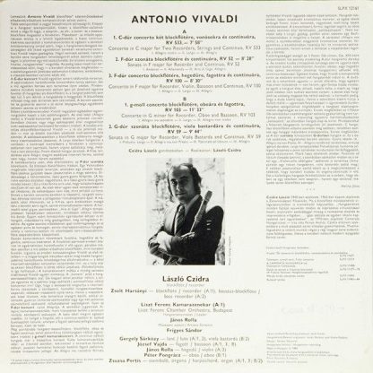 Hungaroton SLPX 12161 - Three Concerti Two Sonatas - Image 3
