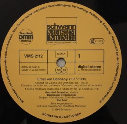 Schwann Musica Mundi VMS 2112 - Konzert Für Violine Und Orcheste - Image 5