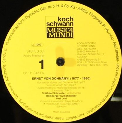 Schwann Musica Mundi VMS 2112 - Konzert Für Violine Und Orcheste - Image 3