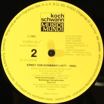 Schwann Musica Mundi VMS 2112 - Konzert Für Violine Und Orcheste - Image 4