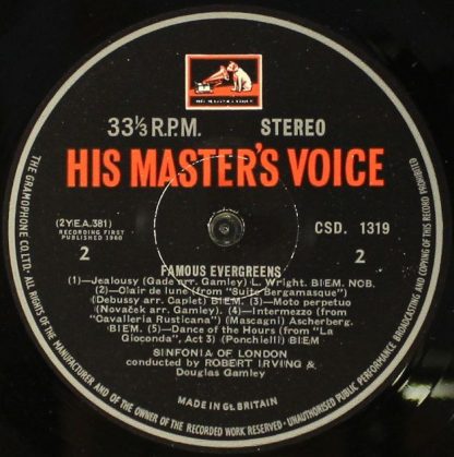 His Master's Voice CSD 1319 - Robert Irving Presents Famous Ever - Image 4