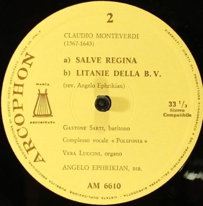 arcophon AM 6610 - Messa A Qvattro Voci, Salve Regina Et Litanie - Image 6