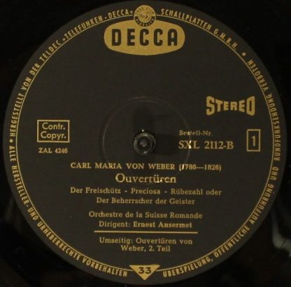 DECCA SXL 2112-B - Overtüren - Image 3