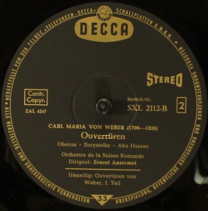 DECCA SXL 2112-B - Overtüren - Image 4