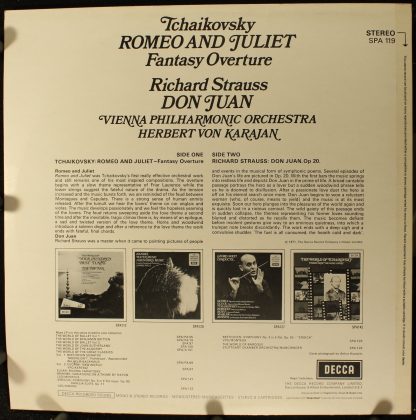 DECCA SPA 119 - Romeo And Juliet: Fantasy Overture / Don Juan (O - Image 2