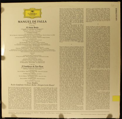 Deutsche Grammophon 139 115 SLPM - El Amor Brujo - El Sombro De - Image 2