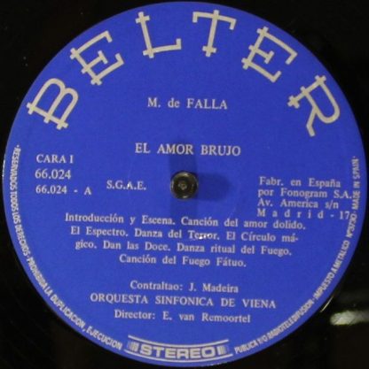 Belter 66.024 - El Amor Brujo / Rapsodia Sinfónica - Image 3