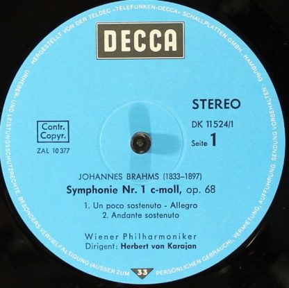 DECCA DK11524/1/2 - Johannes Brahms Symphonie Nr 1 & Nr 3 Herber - Image 5