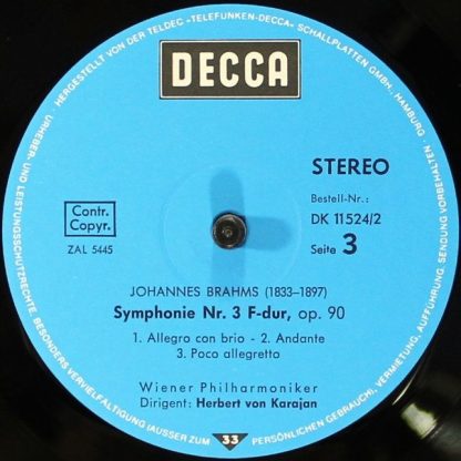 DECCA DK11524/1/2 - Johannes Brahms Symphonie Nr 1 & Nr 3 Herber - Image 6