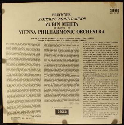 DECCA SXL 6202 - Symphony No.9 In D Minor - Image 2
