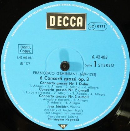 DECCA 6.42403 AS - 6 Concerti Grossi Op.3 - Image 3