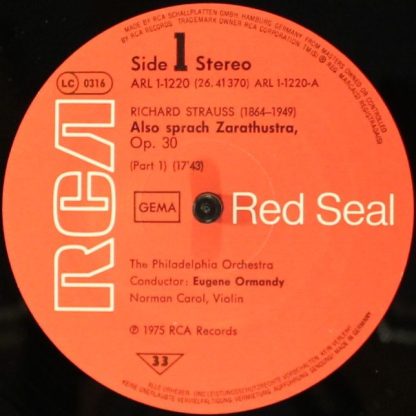 RCA Red Seal ARL1-1220 - Also Sprach Zarathustra - Image 3