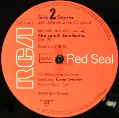 RCA Red Seal ARL1-1220 - Also Sprach Zarathustra - Image 4