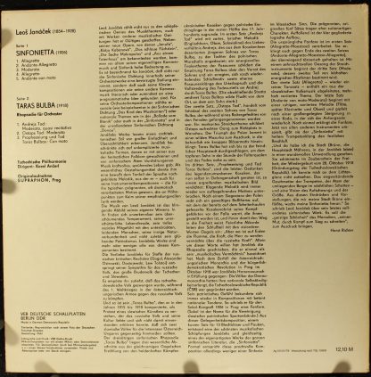 Eterna 8 25 848 - Taras Bulba / Sinfonietta - Image 2