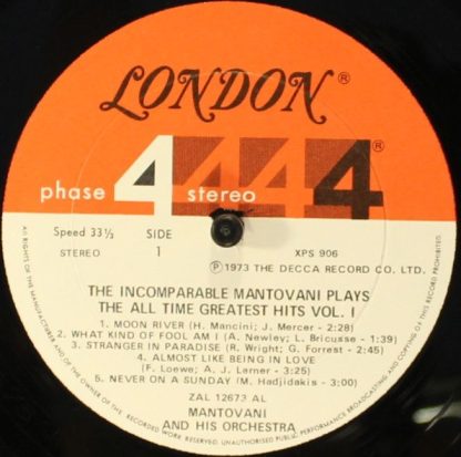 London Records XPS 906 - The Incomparable Mantovani Plays The Al - Image 5