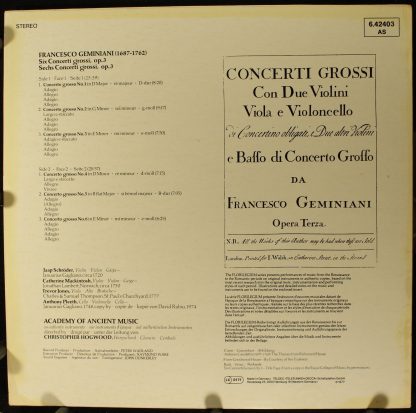 DECCA 6.42403 AS - 6 Concerti Grossi Op.3 - Image 2