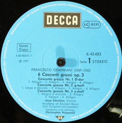 DECCA 6.42403 AS - 6 Concerti Grossi Op.3 - Image 3