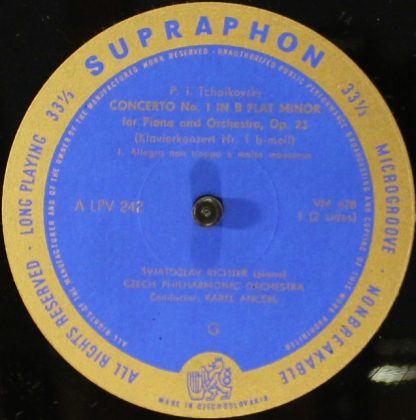 Supraphon ALPV 242 - Concerto No. 1 In B Flat Minor For Piano An - Image 4