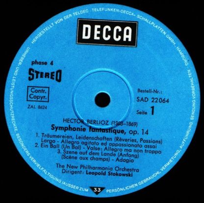 DECCA SAD 22 064 - Symphonie Fantastique Op. 14 - Image 3