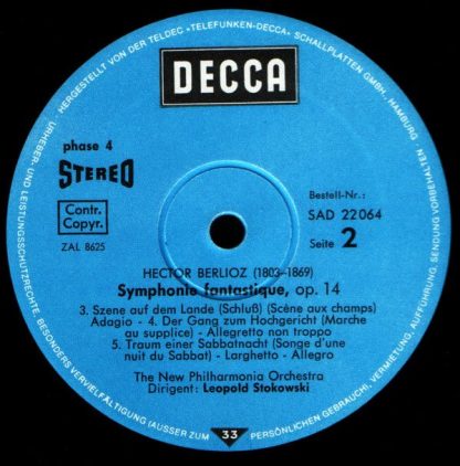 DECCA SAD 22 064 - Symphonie Fantastique Op. 14 - Image 4