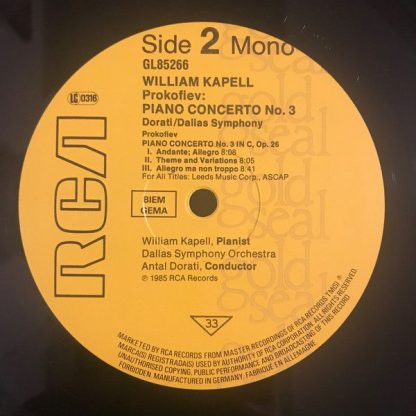 RCA Gold Seal GL85266 - Legendary Performers-William Kapell - Image 4