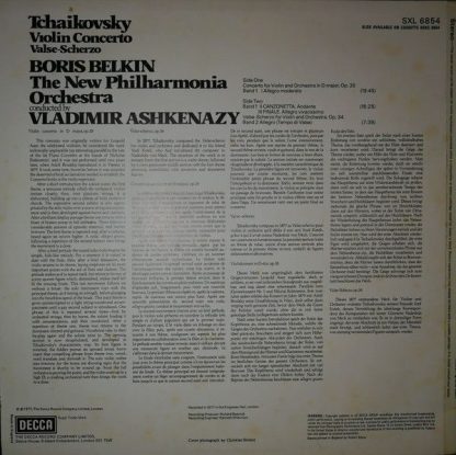 DECCA SXL 6854 - Violin Concerto / Valse-Scherzo - Image 2