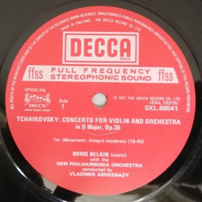 DECCA SXL 6854 - Violin Concerto / Valse-Scherzo - Image 3