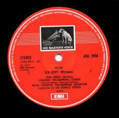 His Master's Voice ASD 2958 - Sea Drift / The Song Of The High H - Image 2