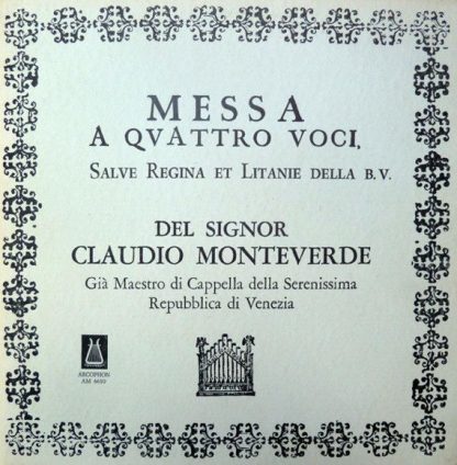 arcophon AM 6610 - Messa A Qvattro Voci, Salve Regina Et Litanie - Image 2