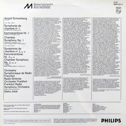 Philips 6500 923 - Kammersinfonien = Chamber Symphonies = Sympho - Image 2